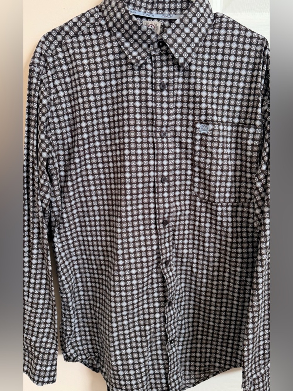 Cinch Multicolored 100% Cotton Beautiful Print Men’s M Long Sleeve Button Up
